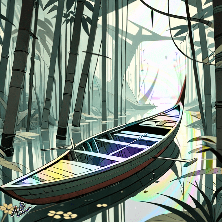 Abandoned Boat in Swamp